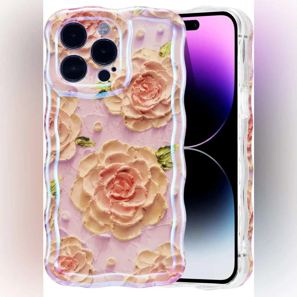 NWT • (2) iPhone 13 Pro Floral Watercolor/Oil Painting Cases • BLOGGERS FAVORITE